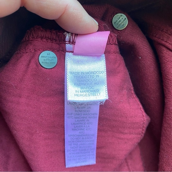 Paul Smith Jeans 100% Cotton Button Fly Burgundy Oxblood Size 32R - Picture 7 of 10